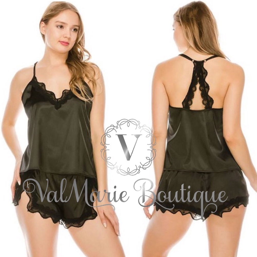 Sexy Satin feel lingerie sleep lounge set - Picture 1 of 3